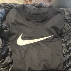Nike Black Tee with White Swoosh
